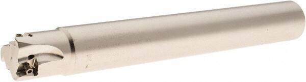 Seco - 1" Cut Diam, 8mm Max Depth of Cut, 1" Shank Diam, 7.87" OAL, Indexable Square Shoulder End Mill - LOEX Inserts, Cylindrical Shank, 90° Lead Angle, Through Coolant, Series Square T4-08 - Americas Tooling