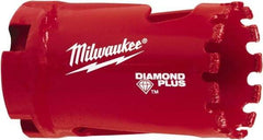 Milwaukee Tool - 1-1/4" Diam, 1-1/2" Cutting Depth, Hole Saw - Diamond Grit Saw, Continuous Edge - Americas Tooling