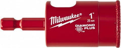 Milwaukee Tool - 1" Diam, 1-1/2" Cutting Depth, Hole Saw - Diamond Grit Saw, Continuous Edge - Americas Tooling