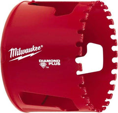 Milwaukee Tool - 2-1/2" Diam, 1-1/2" Cutting Depth, Hole Saw - Diamond Grit Saw, Continuous Edge - Americas Tooling