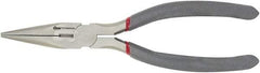 Clauss - 8" OAL, 2-7/8" Jaw Length x 7/8" Jaw Width, Long Nose Side Cutting Needle Nose Pliers - Needle Nose Jaw, Standard Head, Comfort Grip Handles - Americas Tooling