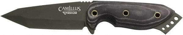Clauss - 3-3/4" Long Blade, AUS-8 Stainless Steel, Tanto Point, Fixed Blade Knife - AUS-8 Stainless Steel Blade - Americas Tooling