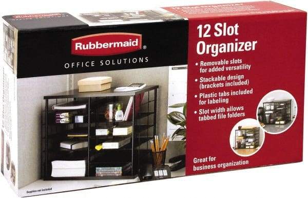 Rubbermaid - Black Document Organizer - Wood, MDF, Laminate - Americas Tooling