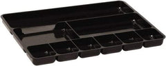 Rubbermaid - 9 Compartment, 13.97 Inch Wide x 9.11 Inch Deep x 1.13 Inch High, Drawer Organizer - Plastic, Black - Americas Tooling