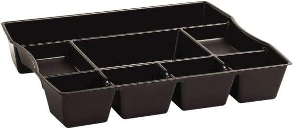 Rubbermaid - 8 Compartment, 14.86 Inch Wide x 11.88 Inch Deep x 2-1/2 Inch High, Drawer Organizer - Plastic, Black - Americas Tooling