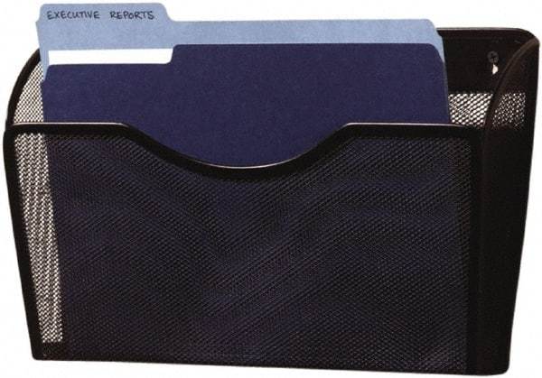 Rolodex - 13.96" Wide x 10.28" High x 3.27" Deep Mesh Metal Document Organizer - 1 Compartment, Black, 13" Wide Compartment - Americas Tooling