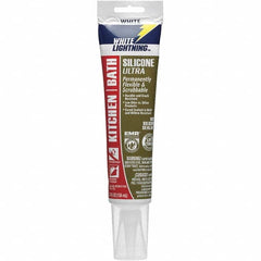 White Lightning - 5.3 oz Tube White Silicone Sealant - -80 to 450°F Operating Temp, 30 min Tack Free Dry Time, 24 hr Full Cure Time - Americas Tooling