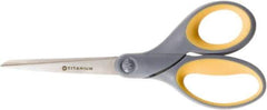 Ability One - 3" LOC, 8" OAL Titanium Scissors - Ambidextrous, Bent Handle, For Sticky Residues - Americas Tooling