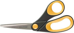 Ability One - 4" LOC, 8" OAL Titanium Scissors - Ambidextrous, Straight Handle, For Sticky Residues - Americas Tooling