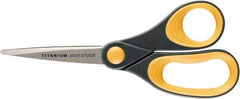 Ability One - 4" LOC, 8" OAL Titanium Scissors - Ambidextrous, Straight Handle, For Sticky Residues - Americas Tooling