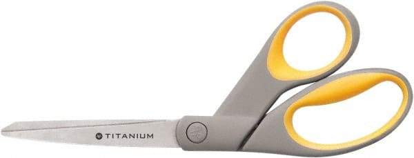 Ability One - 4" LOC, 8" OAL Titanium Scissors - Ambidextrous, Offset Handle, For Sticky Residues - Americas Tooling