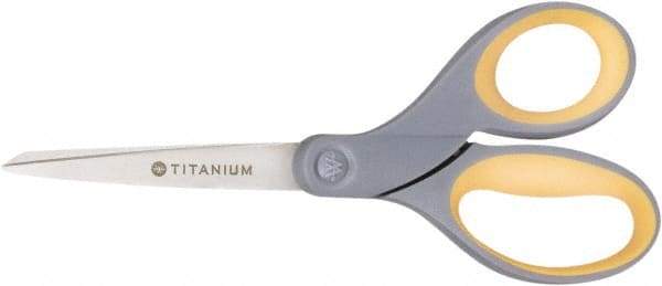 Ability One - 4" LOC, 7" OAL Titanium Scissors - Ambidextrous, Straight Handle, For Sticky Residues - Americas Tooling