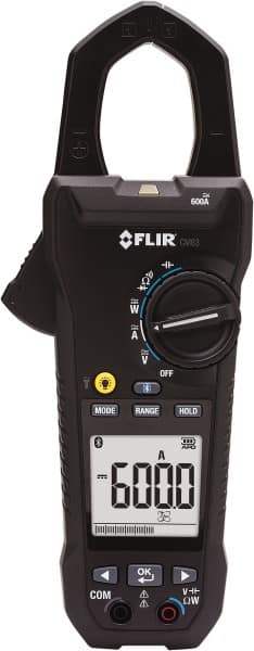 FLIR - CM83, CAT IV, Digital True RMS Wireless Clamp Meter with 1.45" Clamp On Jaws - 1000 VAC/VDC, 600 AC/DC Amps, Measures Voltage, Capacitance, Current, Frequency, Resistance - Americas Tooling