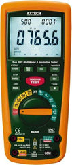 Extech - Digital LCD Display, 4,000 Megohm Electrical Insulation Resistance Tester & Megohmmeter - 1,000 VAC/VDC Max Test Voltage, Powered by 1.5V AA Battery - Americas Tooling