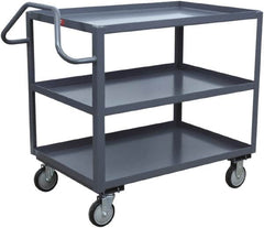 Jamco - 1,200 Lb Capacity, 24" Wide x 48" Long x 35" High Heavy Duty Service Cart - 3 Shelf, Steel - Americas Tooling