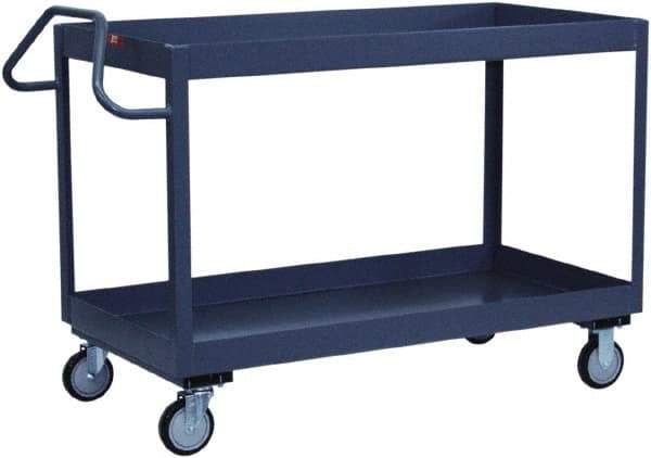 Jamco - 1,200 Lb Capacity, 36" Wide x 18" Long x 39" High Deep Shelf Cart - 2 Shelf, Steel - Americas Tooling