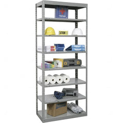 Hallowell - 8 Shelf Starter Heavy-Duty Open Steel Shelving - 400 Lb Capacity, 48" Wide x 87" High x 12" Deep, Gray - Americas Tooling