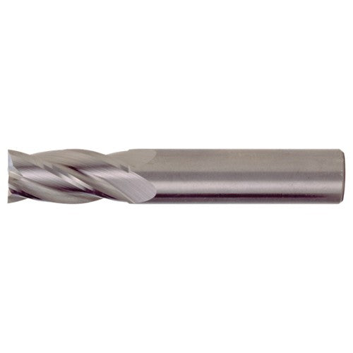 ‎1/2″ × 1/2″ × 1-1/2″ × 6″ RHS / RHC Solid Carbide 4-Flute Square Nose Single End General Purpose End Mill - TiAlN - Exact Industrial Supply