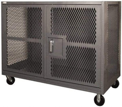 Durham - 2,000 Lb Capacity, Mesh Security Truck - 48" Long x 2" Wide x 56-7/16" High - Americas Tooling