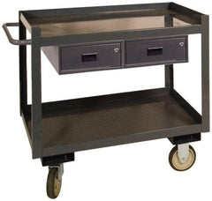 Durham - 1,200 Lb Capacity, 24" Wide x 36" Long x 37-5/8" High Standard Utility Cart - 2 Shelf, Steel - Americas Tooling