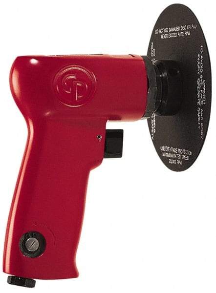 Chicago Pneumatic - 5" Max Disc, 14,000 RPM, Pneumatic Handheld Disc Sander - 21 CFM, 1/4" Inlet, 0.5 hp, 90 psi - Americas Tooling