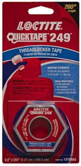 Loctite - Blue, Medium Strength Tape Threadlocker - Series 249, 24 hr Full Cure Time, Hand Tool, Heat Removal - Americas Tooling