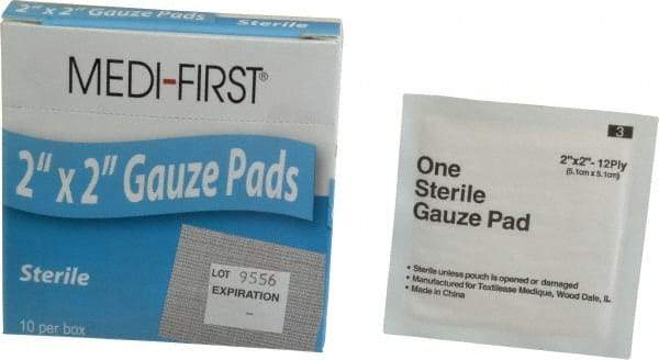 Medique - 2" Long x 2" Wide, General Purpose Pad - Gauze Bandage, Sterile - Americas Tooling