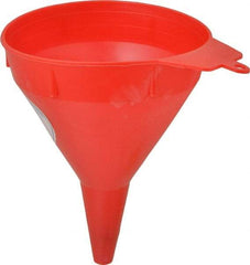 Funnel King - 1 pt Capacity Polyethylene Funnel - 4-1/2" Mouth OD, 1/2" Tip OD, 2-1/4" Straight Spout, Red - Americas Tooling