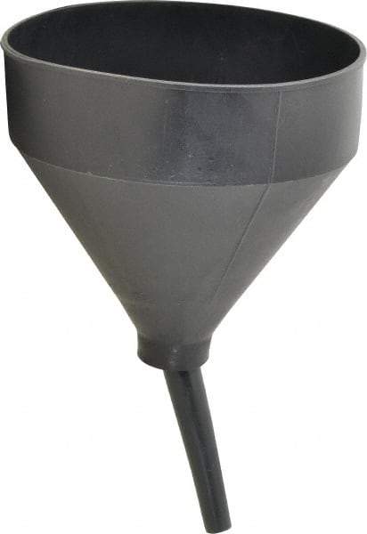 Funnel King - 3 Qt Capacity Polyethylene Funnel - 7-1/2" Mouth OD, 5/8" Tip OD, 4-7/16" Swivel Spout, Gray - Americas Tooling