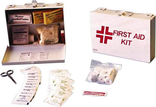 Ability One - 47 Piece, 47 Person, Industrial First Aid Kit - Metal Case - Americas Tooling