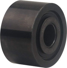 Accurate Bushing - 1-1/8" Bore, 3-1/2" Roller Diam x 2" Roller Width, Carbon Steel Plain Yoke Roller - 17,600 Lb Dynamic Load Capacity, 2-1/16" Overall Width - Americas Tooling