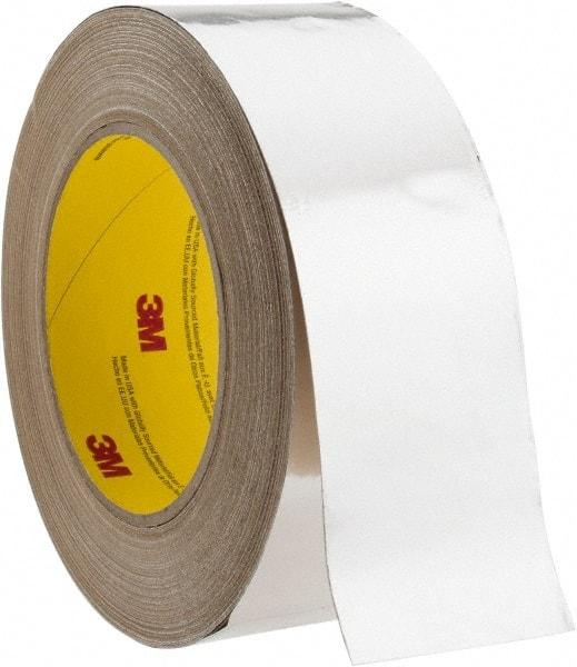 3M - 2" x 45m Silver Foil Tape - 3.25 mil, Acrylic Adhesive, Aluminum Foil Backing, 10 Lb/ln Tensile Strength, -30°F to 260°F, Series 3380 - Americas Tooling