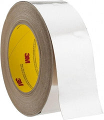 3M - 2" x 45m Silver Foil Tape - 3.25 mil, Acrylic Adhesive, Aluminum Foil Backing, 10 Lb/ln Tensile Strength, -30°F to 260°F, Series 3380 - Americas Tooling