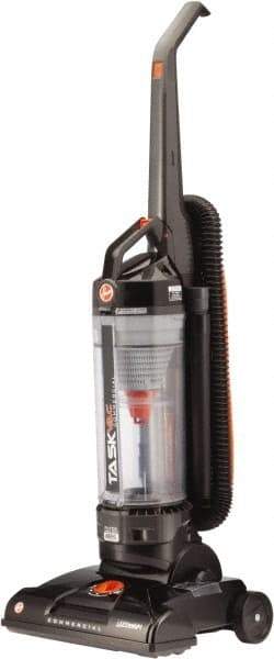 Hoover - Single Motor Bagless Lightweight Upright Vacuum Cleaner - 13-1/2" Cleaning Width, 12" Amps, Comfort Hand Grip, Black & Orange - Americas Tooling