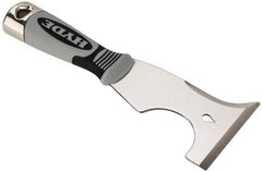 Hyde Tools - 3" Wide Stainless Steel Putty Knife - Stiff, Cushioned Grip Polypropylene Handle, 8" OAL - Americas Tooling