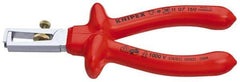 Knipex - 7 AWG to 13/64" Capacity Insulated Wire Stripper - 6-1/4" OAL, 1000 Volt Insulated Handle - Americas Tooling