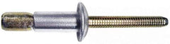 Marson - Protruding Head Stainless Steel Structural Blind Rivet - Stainless Steel Mandrel, 0.08" to 3/8" Grip, 0.53" Head Diam, 0.261" to 0.272" Hole Diam, 0.56" Length Under Head, 1/4" Body Diam - Americas Tooling