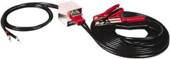 Associated Equipment - 25 Ft. Long, 500 Amperage Rating, Plug in Booster Cable - Black, 4 AWG Wire Guage - Americas Tooling