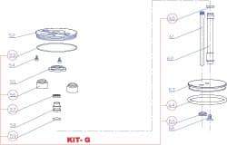 RivetKing - 3 to 6" Seal Kit for Rivet Tool - Includes O-Rings, Buffer, Seal Ring, Piston Ring - Americas Tooling