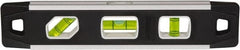 Johnson Level & Tool - Magnetic 9" Long 3 Vial Torpedo Level - Aluminum, Black, 1 Plumb, 1 Level & 1 45° Vials - Americas Tooling