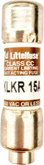 Value Collection - 600 VAC, 15 Amp, Fast-Acting Semiconductor/High Speed Fuse - 1-1/2" OAL, 200 (RMS Symmetrical) kA Rating, 13/32" Diam - Americas Tooling