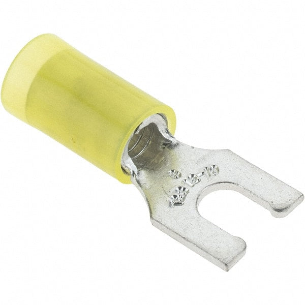 Value Collection - #8 Stud, 12 to 10 AWG Compatible, Partially Insulated, Crimp Connection, Locking Fork Terminal - Americas Tooling