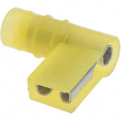 Value Collection - 12 to 10 AWG, Nylon, Fully Insulated, Female Wire Disconnect - 1/4" Wide Tab, Yellow, CSA Certified, UL Listed - Americas Tooling