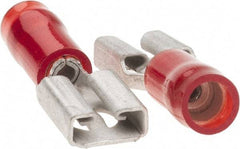 Value Collection - 22 to 18 AWG, Nylon, Partially Insulated, Female Wire Disconnect - 1/4" Wide Tab, Red, CSA Certified, UL Listed - Americas Tooling