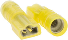 Value Collection - 12 to 10 AWG, Nylon, Fully Insulated, Female Wire Disconnect - 1/4" Wide Tab, Yellow, CSA Certified, UL Listed - Americas Tooling