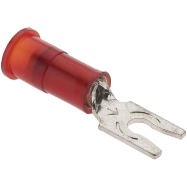 Value Collection - #4 Stud, 22 to 18 AWG Compatible, Partially Insulated, Crimp Connection, Locking Fork Terminal - Americas Tooling