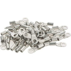 Value Collection - 22-16 AWG Noninsulated Crimp Connection D Shaped Ring Terminal - #6 Stud, Tin Plated Copper Contact - Americas Tooling