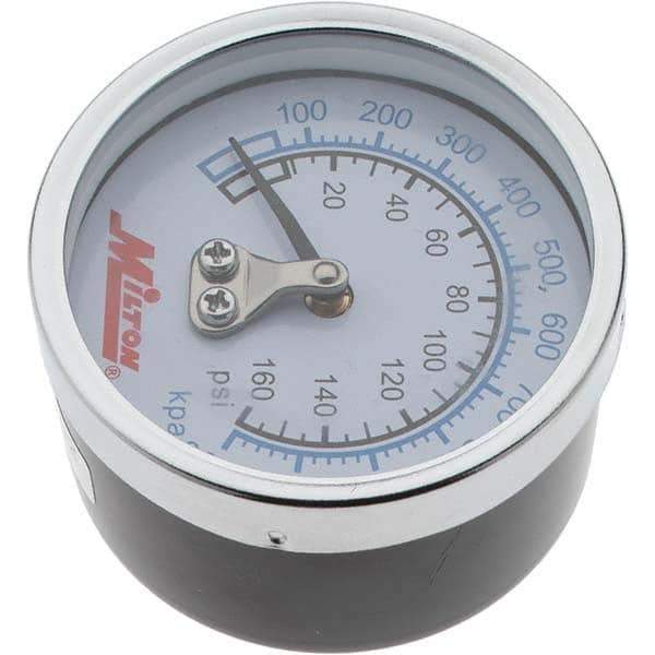 Value Collection - 2" Dial, 1/4 Thread, 0-160 Scale Range, Pressure Gauge - Back Connection Mount - Americas Tooling