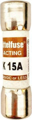 Value Collection - 600 VAC, 15 Amp, Fast-Acting Semiconductor/High Speed Fuse - 1-1/2" OAL, 100 at AC kA Rating, 13/32" Diam - Americas Tooling