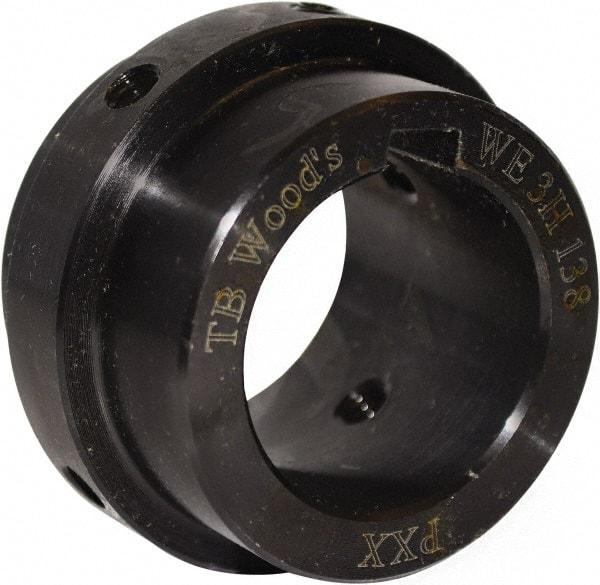 TB Wood's - 2-1/8" Bore, 1/2" x 1/4" Keyway Width x Depth, 8-1/8" Hub, WE50 Flexible Coupling Shaft Hub - 8-1/8" OD, 2-3/4" OAL, Steel, Type BTS - Americas Tooling